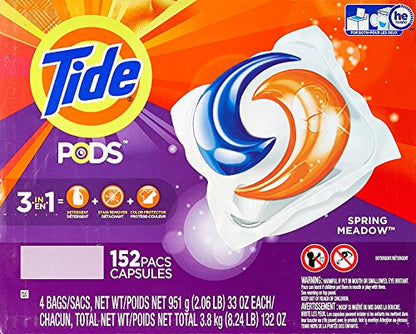 Tide Spring Meadow Pods, 132 Ounce - size: 152 Count (Pack of 1)