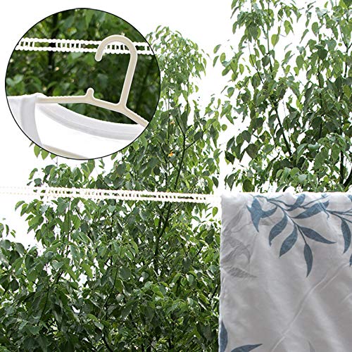 Foshine Clothesline 5m 1.64ft Length 2 Pack Clothes Drying Rope - color: White,red, size: 2 Pack