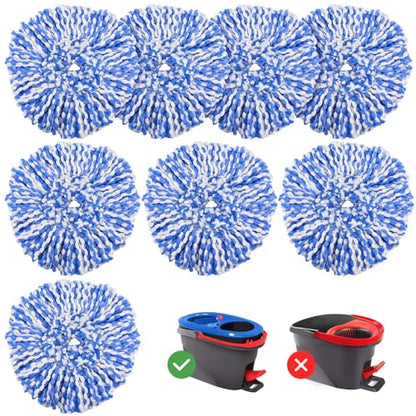 RinseClean Spin Mop Replacement Head for O Ceda RinseClean 2 Tank System - size: 8 PCS Mop Head
