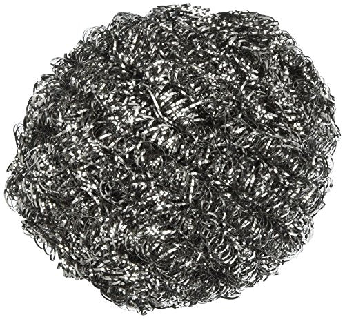 Winco 105 Grams Stainless Steel Scouring Sponge, 105g - size: 105 Grams