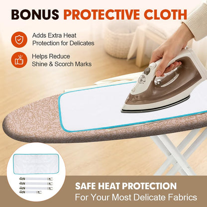 Ironing Board Cover and Pad, Extra Large 21x57, Extra Thick - color: Dusty Rose, size: 21" x 57"