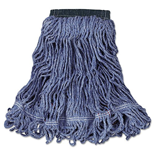 Rubbermaid Commercial Swinger Loop Wet Mop Head, Blue, Standard Medium Mop Head, Heavy Duty Absorbancy - color: BLUE, size: MEDIUM
