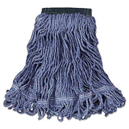 Rubbermaid Commercial Swinger Loop Wet Mop Head, Blue, Standard Medium Mop Head, Heavy Duty Absorbancy - color: BLUE, size: MEDIUM