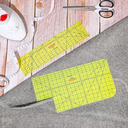 Weewooday 2 Pcs Hot Iron Ruler Hot Ironing Measuring Ruler for Sewing Hemmer Accessories Pressing Tool Heat Resistant Accessories DIY Tool Quilting Handmade for Electric Clothing Making 10 Inch