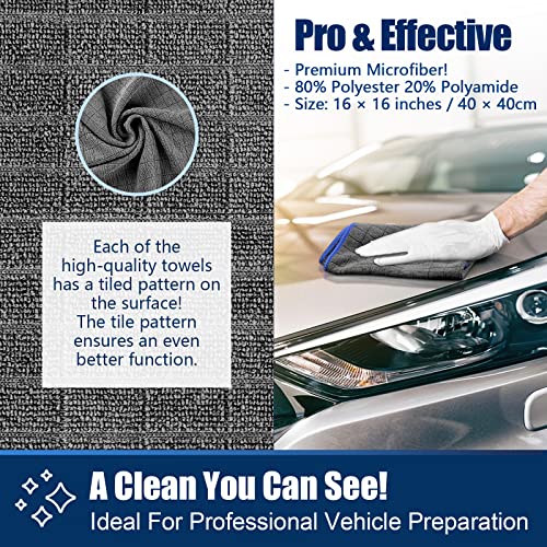 Airlab Glass Polishing Streak Free Miracle Cleaning Cloth, Grey-Navy Blue - color: Grey-navy Blue