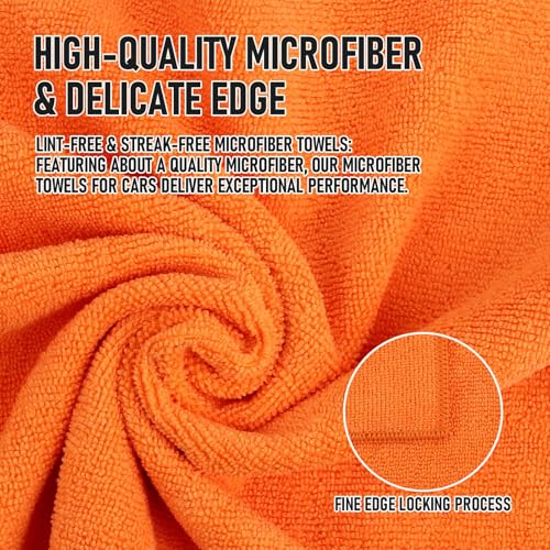 Tricol Clean Microfiber Cleaning Cloth, 16in x16in, 12 Pack Ultra-Thick Cleaning Rags, Super Absorbent, Lint Free & Streak Free Cleaning Towels for Car, House, Kitchen, Office - color: Origin, size: 16 x 16 in