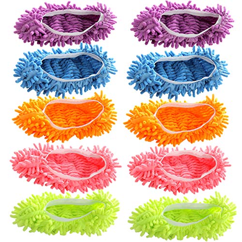Acronde 5Pairs Multi Function Duster Mop Slippers Shoes Cover
