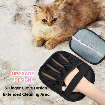 Valentines Day Gifts Pet Hair Removal Glove,Pet Hair Remover for Cat & Dog,New Upgraded Electrostatic Gloves Pet Hair,Reusable Electro Static Pet Hair Remover Electrostatic Gloves - color: Black 1 Pack